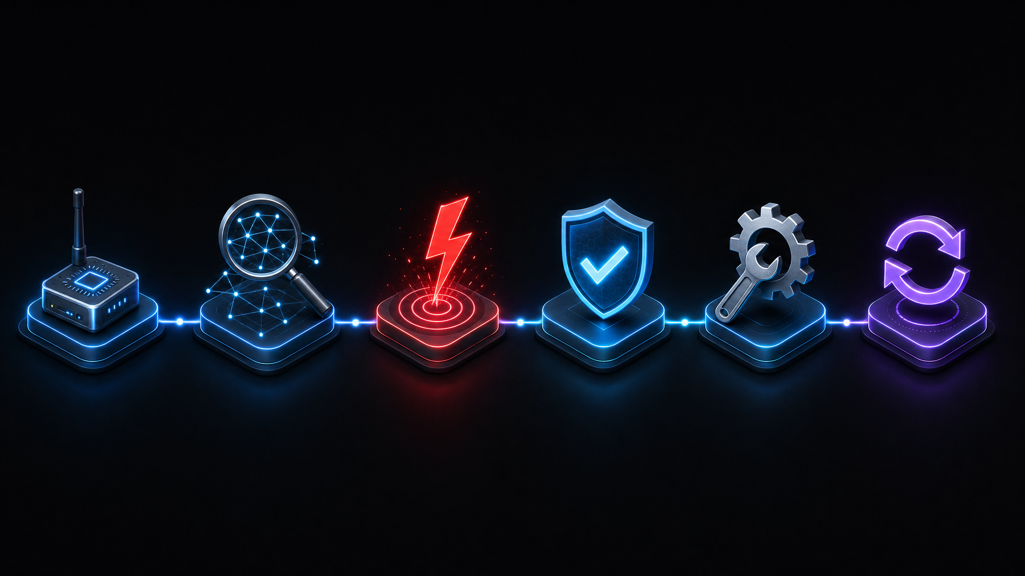 Six step continuous pentesting process flow