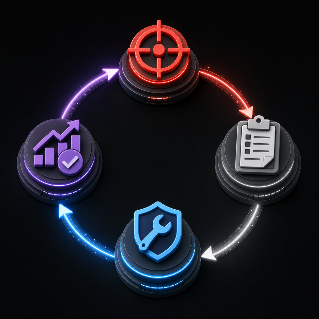 Purple team continuous validation loop diagram